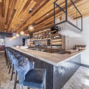 Louvino Custom Bar Cabinetry & Ceiling
